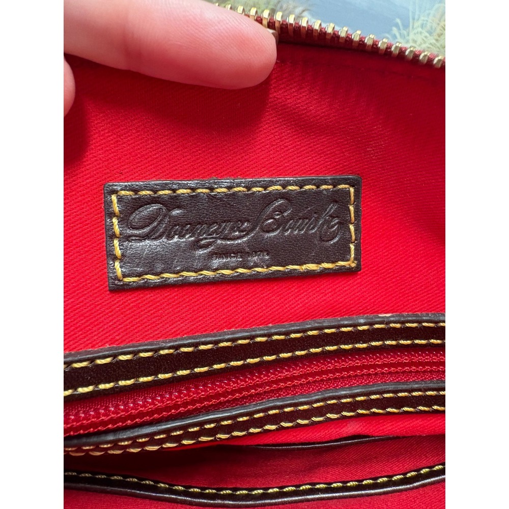 Dooney & Bourke Green Leather Braided Handle Satchel Crossbody Bag - Picture 10 of 10